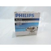 Ampoule halogene 100W Ø 111mm type AR111 culot 2 broches G53 12V angle 8° graduable ALULINE PHILIPS 427045