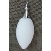 Luminaire déco ovale 155X60mm chrome verre blanc pour lampe 12V GY6.35 (non incl) connectique prise JACK TOMMY BRUCK 220860CH