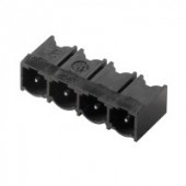 Connecteur mâle 2P noir à souder pour circuit imprimé 7.62mm 90° SL 7.62HP/02/90G 3.2SN BK BX WEIDMULLER 1026760000