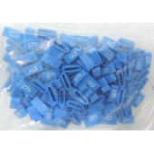 Repère bleu PVC souple marquage N°6 (sachet de 100 bagues) pour fils Ø 10-16mm² PLIO-M-MARKERS M-65 SES STERLING 036201500026