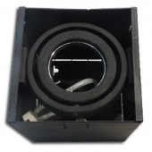 Plafonnier encastré carré noir 110X110mm pour lampe 12V GU5.3 50W max (non incl) KRIPTON PLUS TARGETTI 1V7244
