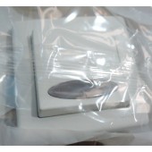 Poussoir lumineux porte-étiquette 6A (avec lampe) blanc sans cadre pour pose en saillie PROFIL ARNOULD 63224
