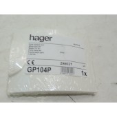 Porte opaque blanche pour coffret de répartition plastique 4M GD104 (non incl) HAGER GP104P