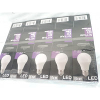 Pack de 10 ampoules LED 9W blanc chaud 3000K 806lm culot E27 230V (equivalent 60W) 20000h gamme Pro NITYAM LDB-9W-699