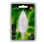 Ampoule LED 4W flamme culot vis E14 blanc chaud 3000K 300lm 230V non-dimmable pour usage domestique NITYAM LDF-4W-924