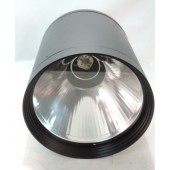 Plafonnier graphite extérieur cylindrique ? 190mm 320X310mm lampe halogène E27 150W QT32 (non incl) faisceau 43° IP65 BEGA 66014