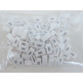 Bague de repérage PVC blanc avec lettre H noire pour cable Ø 10-16mm (boite de 100) PLIO-M-Markers M-65 H STERLING 03620050001h