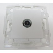Prise TV simple sortie 9.52mm standard blanche fixation vis sans plaque ESPACE ARNOULD 60629