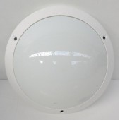 Hublot extérieur LED 22W Ø 350mm blanc antivandale à detection HF 6500K 1640lm IP55 IK10 SPO SARLAM 724451