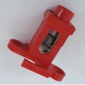 Borne de fixation à pattes rouge pour cable 35mm² 80A polycarbonate polyamide (à l'unité) serrage vis SIB ADR B0405409