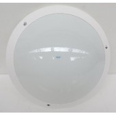 Hublot extérieur Ø 340mm blanc à detection HF pour lampe E27 230V (non incl) polycarbonate opale IK07 IP54 SPO SARLAM 524475