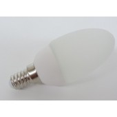 Ampoule LED 2W ogive 90X37mm blanc chaud 3000K 165lm culot céramique E14 230V verre dépoli LUSTILIGHT TI042-BC