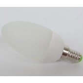 Ampoule LED 3W ogive 90X37mm blanc chaud 2700K 240lm culot céramique E14 230V verre dépoli LUSTILIGHT TI043-BTC