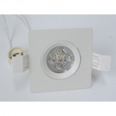 Spot encastré LED 5W blanc carré 90X90mm orientable BE-LED BL08002004