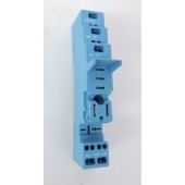 Support pour relais 10A 250V série 4661 bleu avec étrier plastique à ressort pour pose modulaire DIN FINDER 9751SPA