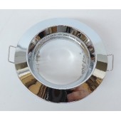 Spot encastré halogène Ø 85mm chrome fixe avec lampe 50W 12V GU5.3 et douille IP20 QBS570 Zadora PHILIPS 573212