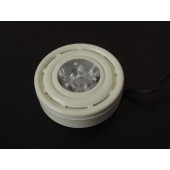 Spot saillie LED 3W Ø 68mm blanc fixe lumière neutre 4000K 190lm 90° 12V (sans alim) spécial meuble DOLIGHT 06803-BJ