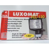 Projecteur exterieur halogene 150W noir avec détecteur 140° portée 12m 230V IP44 LUXOMAT BEG LUXOMAT 91831