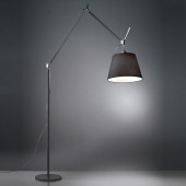 Corps de lampadaire design LED 31W noir (sans abat-jour ni base) 3000K 1894lm Floor Mega avec variateur 0761030A Tolomeo