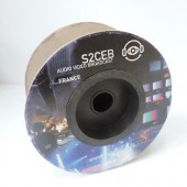 Cable jarretière audio 1 paire 0.22mm² PVC gris (bobine de 100m) analogique blindage feuillard aluminium CAE JA281