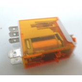 Relais miniature 1RT 16A 110VAC indicateur mécanique + bouton test + LED raccordement par Faston 187 FINDER 466181100054