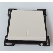 Enjoliveur de finition couleur blanc pour variateur à bouton-poussoir NIKO 101-31001