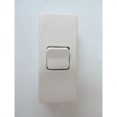 Interrupteur Unipolaire Blanc 2A Pour câble rond 2x0,5 ou 2x0,75 L'EBENOID 030108