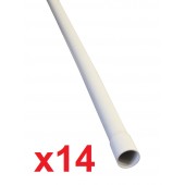Lot de 42m de tube IRL Ø 20mm blanc antimicrobien (soit 14 longueurs de 3m) tulipé 3321 LEGRAND 07320