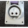 Prise socle 2P 16A violet 20-25V 50-60Hz basse tension à encastrer IP44 Optima SOBEM SCAME 430.1615